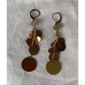 💍💫 The Limited Gold shimmery dangle earrings